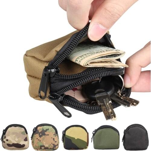 Outdoor Mini Fanny pack Molle Pouch Camping Zipper Waist Bag Key Coin Small Purse Organizer coin purse key bag