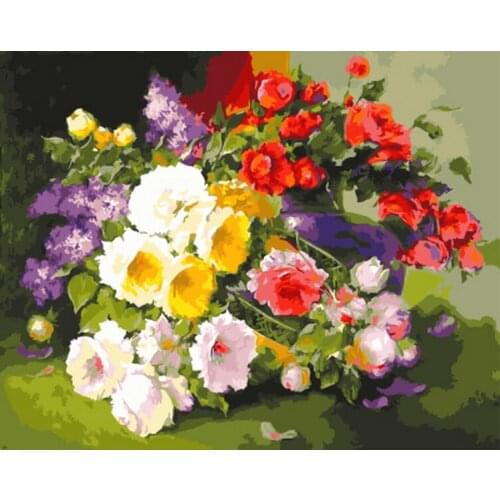 Frameless painting by numbers diy picture oil painting on canvas for home decor animal painting 4050 fresh