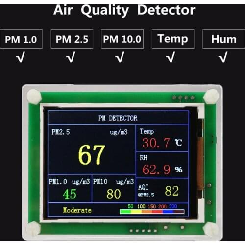 2.8'' High Rate Digital Car PM2.5 Air Quality Detector Tester Meter AQI Home Gas Monitor Excellent Performance PM 2.5 Detector