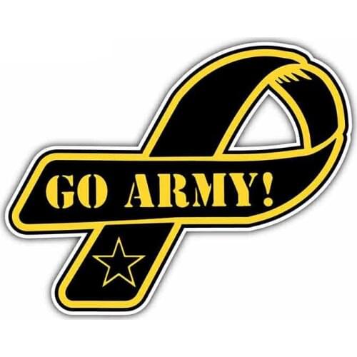 Funny 13cm x 10.2cm For Go Army Ribbon Usa Car Stickers Personality Creative Stickers Anime Decals Suitable For GTR EVO SX