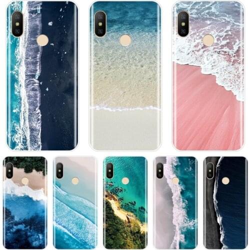 Back Cover For Xiaomi Mi A1 A2 Lite 8 SE 5 5C 5S 5X 6 6X Plus Pink Blue Beach Soft Phone Case Silicone For Xiaomi MiA1 MIA2 Mi8