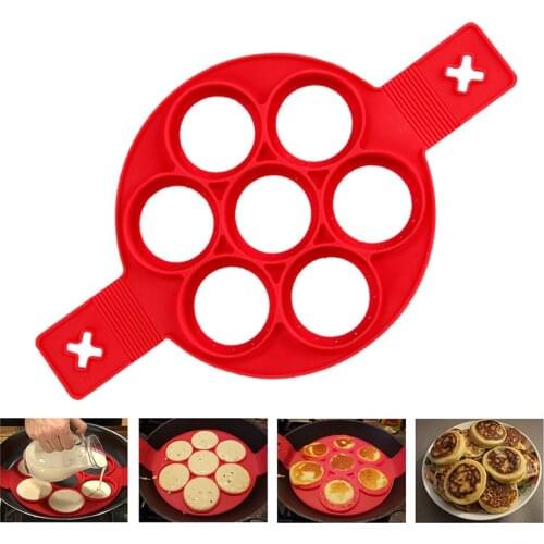 1pc Silicone Pancake Mold Nonstick Fried Egg Maker Cooking Tool Egg Shaper Mould Omelette Rings Kitchen Tools Baking Accessories