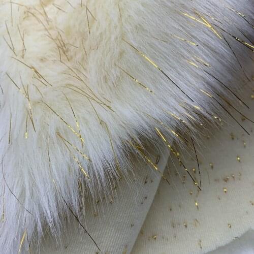 100*160cm Plush Clip Gold Wire Clip Silver Wire Imitation Hair Haipai Plush Fabric Pillow Doll Carpet Handmade DIY Fabric