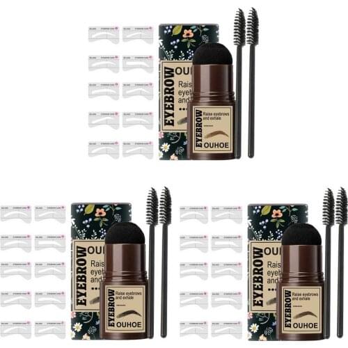 13Pcs/Set Brow Stamp Shaping Kit One Step Eyebrow Stamp Waterproof Long Stick Shape Stamp Brow Lasting Natural Contouring