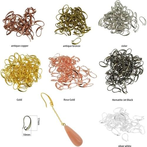 24PCS Copper Earring Findings Round Hoop Ear Wire For Jewelry Accessories