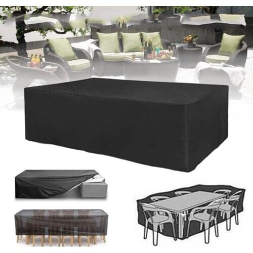 36 sizes 210D Outdoor Furniture Protective Cover Waterproof UV Protection Garden Deck Case Protector Cover Storage Bag black