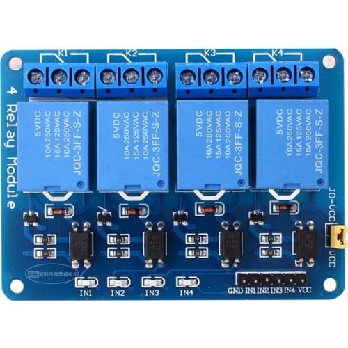 5V/12V/24V 4-Channel Relay Module Shield ARM PIC AVR DSP Electronic 5V 4 Channel Relay.4 road 5V Relay Modul