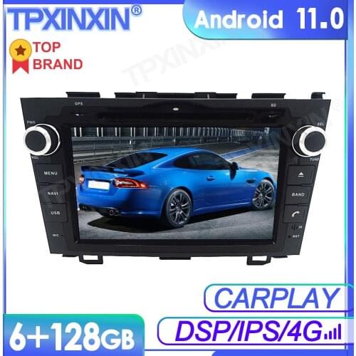 6+128GB Android 11 For HONDA CRV 2006-2011 Car Multimedia Player GPS Navi Audio Stereo Screen DVD Head Unit Tape Recorder