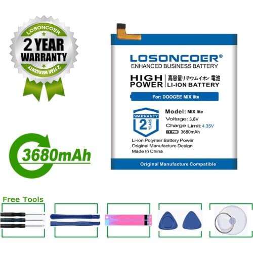 LOSONCOER Battery Battery for DOOGEE MIX Lite Battery 3680mAh 5.2inch BAT17MIX LITE