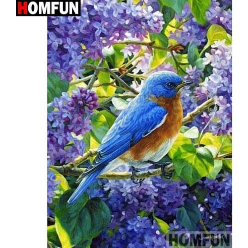HOMFUN Full Square/Round Drill 5D DIY Diamond Painting "Birds and flowers" 3D Embroidery Cross Stitch 5D Home Decor A13734