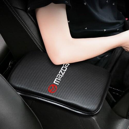 Car Armrest Box Cushion Centre Armrest Mat Interior Protector Pad For Mazda- 2 3 6 MX-5 MX-30 CX-3 CX-8-9 ATENZA Car Accessories