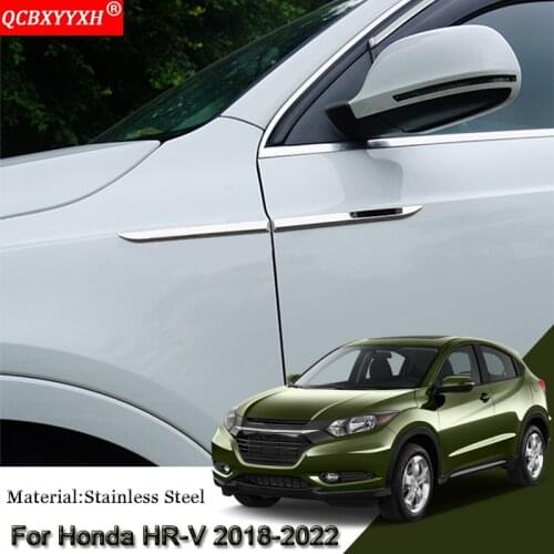 Car Styling Car Side Leaf Plate Decoration Sequins Leaf Board Side Label Stickers Auto Accessories For Honda HR-V HRV 2018-2022