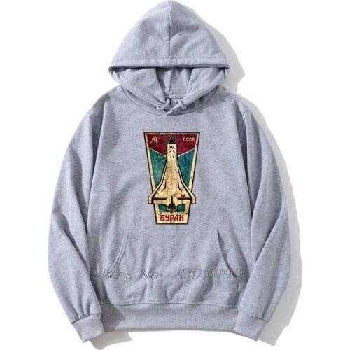 Buran Russian Space Shuttle hoodies Cccp Gagarin Hd Printed Rocket Casual Men Fleece Hoodies Sweatshirt Spring Autumn Streetwear