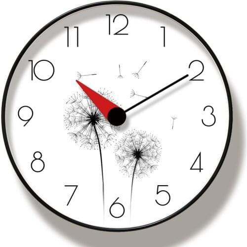 Dandelion Design Nordic Style Living Room Wall Clocks Fashion Creative Bedroom Silent Quartz Watches Silent Quartz Wall Clock