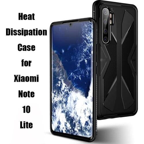 For Xiaomi Mi Note 10 Lite Case Anti-fingerprint Shockproof Breathable Heat Soft Back Cover Note10 Lite Heat Dissipation Funda