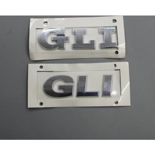 For JETTA GLI Trunk logo Gli alphabet ABS plastic Electroplated car paint silvery 1K5 853 675 16D 853 675