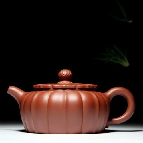 Purple clay pot artist, customized travel tea set for purple clay teapot with fully hand-made hexagonal well fence