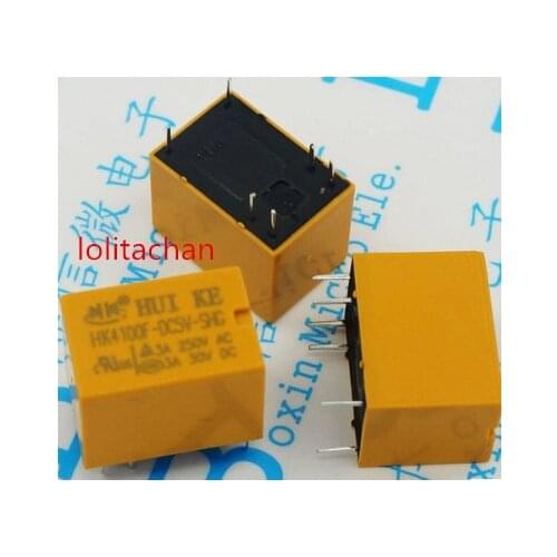 HUIKE 10 PCS hk4100f-DC5V-SHG HK4100F-DC5V HK4100F 5 V DIP6 3A 250V AC/ 3A 30V DC