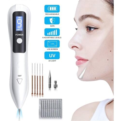 Skin Care Tools Laser Plasma Pen LCD Freckle Wart Tag Tattoo Removal Pen Skin Mole Dark Spot Remover Machine Salon Beauty Device