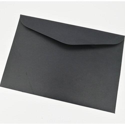 50pcs 155x228mm No Print White / Black Paper Envelopes European style