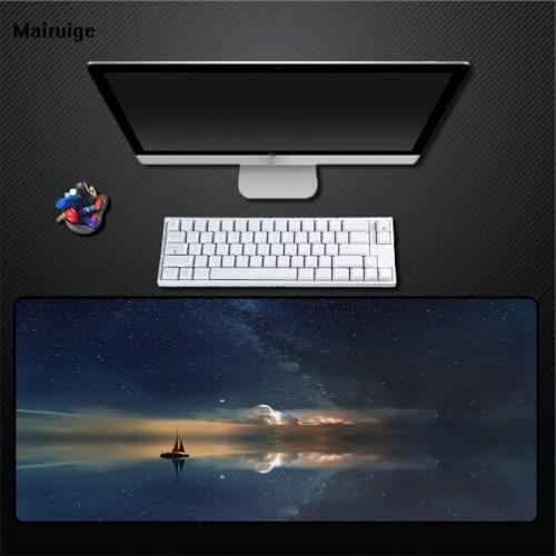 Mairuige Shuttle in the galaxy, exquisite galaxy mouse pad, large size waterproof non-slip keyboard pad