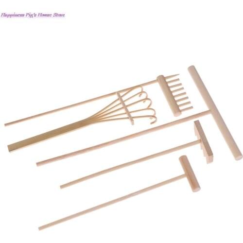 Mini Bamboo Rake for Zen Garden Sand Tabletop Meditation Feng Shui Decor