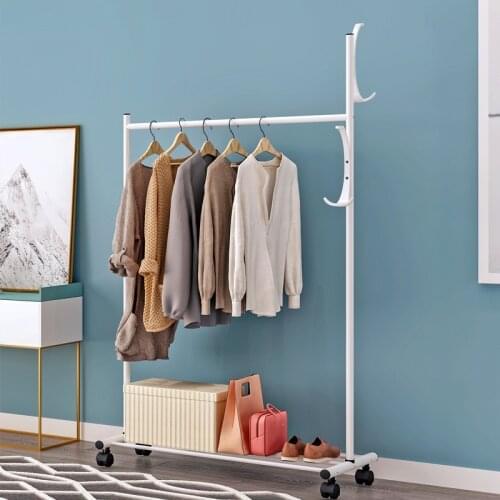Coat rack floor bedroom hanger simple clothes shelf household economic hanger rack