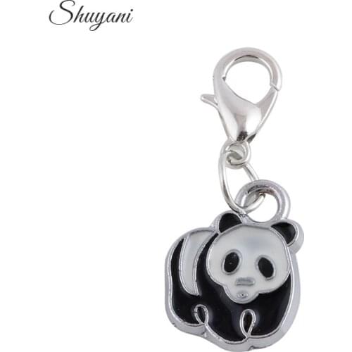 New Arrival Wholesale Lovely Floating Animal Panda Dangle Fit Memory Locket Jewellery