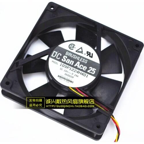 Original 109P1224H401 12025 24V 0.24A 12 cm inverter cooling fan