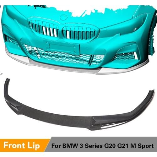 Carbon Fiber Front Bumper Lip Spoiler for BMW 3 Series G20 G21 M Sport Carbon Fiber Front Bumper Lip Splitters Spoiler Guard