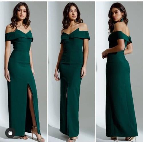 Elegant Long Pleated Mother of Bride Dresses with Slit Sheath Floor Length Corset Back Abendkleider Robes de Soirée for Women