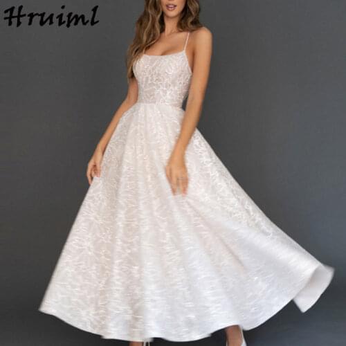 Evening Dresses Long A Line Big Swing Backless Elegant Summer New Fashion Sling Dress for Women Slim Night Clubwear Maxi Dresses