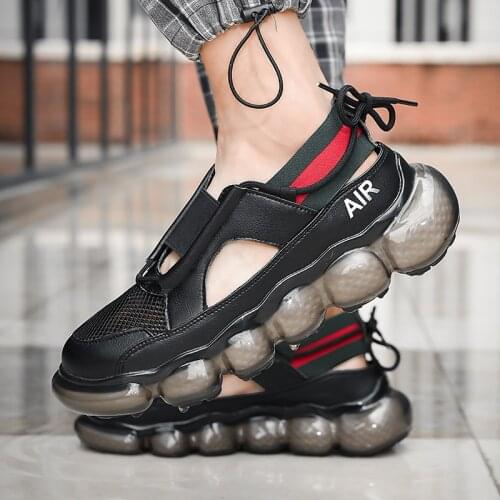 Fashion Mens Sandals Summer Soft Sandals High Quality Microfiber Leather Sandals Outdoor Antiskid Damping Men Roman Sandals
