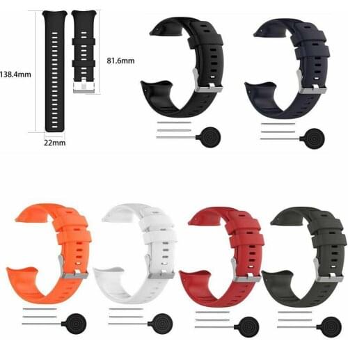 Silicone Sports Watch Band with Tool Bracelet Wrist Strap Replacement for Polar Vantage V USB Charger Charging Cable Dock