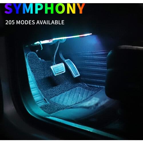 3 Control LED Car Foot Light Ambient Lamp With USB App Remote Box Control Multiple Modes Automotive Interior Decorative Lights