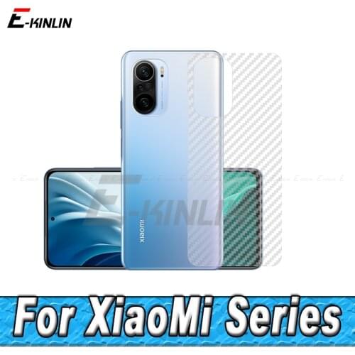 Carbon Fiber Rear Screen Protector For Xiaomi Mi 11 10i 10T Note 10 Ultra 9T 9 8 SE Pro Lite 5G Back Cover Film Not Glass
