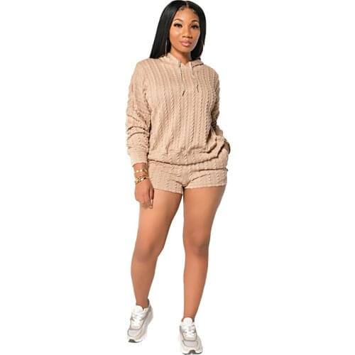 European Style Woman Sweatsuit Clothes Knit 2 Piece Sets Female Tracksuit
