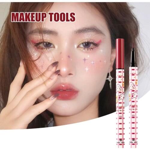 7 Color Liquid Eye Liner Waterproof Sweat Resistan Eye Liner Pencil Makeup Tool For Profession Beginning People Liquid Eye Liner