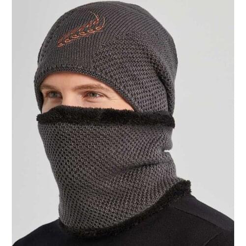 Winter Hat Skullies Beanies Hats Plus Velvet For Men Women Outdoor Wool Scarf Caps Balaclava Mask Gorras Bonnet Knitted Hat