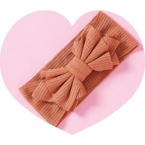 1PCS Baby Girl Headbands For Newborn Nylon Baby Bow headband Tuban Baby Hair Accessories 15 Colors