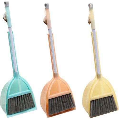 1pc PP Material Detachable Mini Broom And Dustpan Set Kids Toys Home Kitchen Room Office Lobby Floor Clean Toys