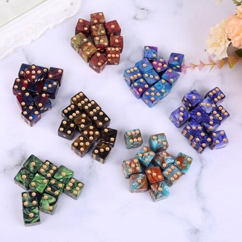 10pcs/set Number 16 Square Polyhedral Dices Bead Number Dials Desktop Table Game A0KA