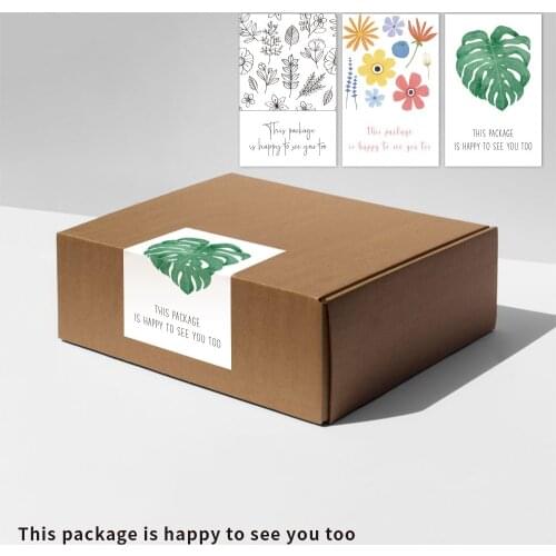 50pcs This Package Is Happy To See You Too Stickers Seal Labels Handmade Wholesale Retail Small Business Express Package