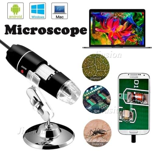 500X-1600X 8 LED Digital Microscope USB Endoscope Camera Microscopio Micro Cam Magnifier Electronic Mini Camera Magnification