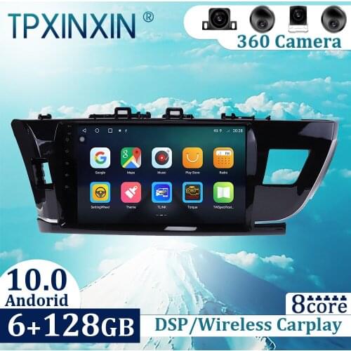 6+128GB For Toyota Corolla 2010-2017 Android 10 Carplay Radio Player Car GPS Navigation Head Unit Car Radio with Screen