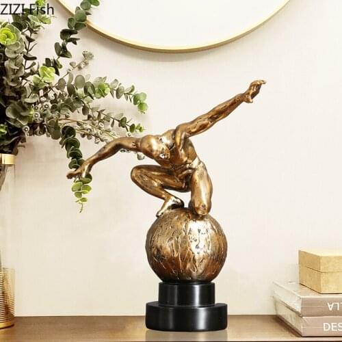 Abstract Figures Decorative Portrait Figurines Desk Decor Ornaments Creativity Character Resins Sculpture Living Room Decoration