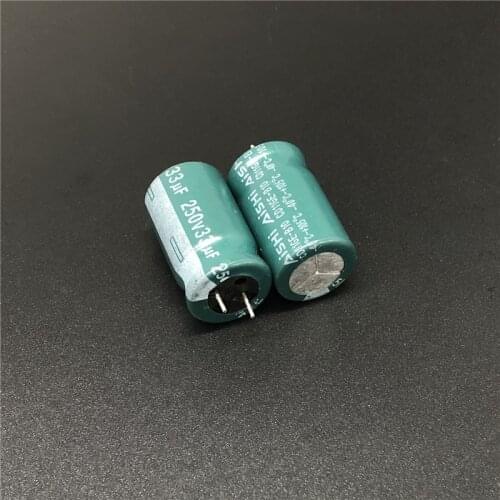 5pcs 33uF 250V Aishi CD11GE Series 12.5x20mm Long Life 250V33uF Aluminum Electrolytic capacitor
