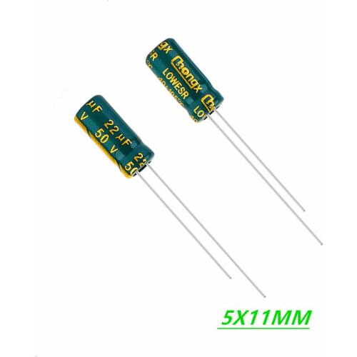 Free shipping 50PCS Hot sale 50V22UF Electrolytic Capacitor 5X11 new