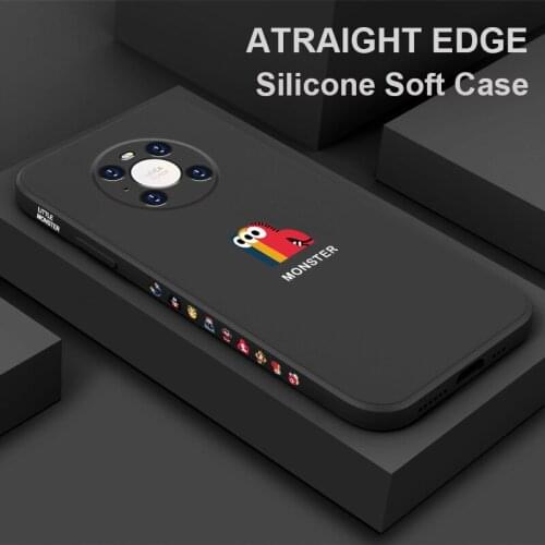 For Huawei Mate 40 Pro Cases Original Fashion Liquid Silicone Shockproof Soft Shell Back Cover Cartoon Phone Case