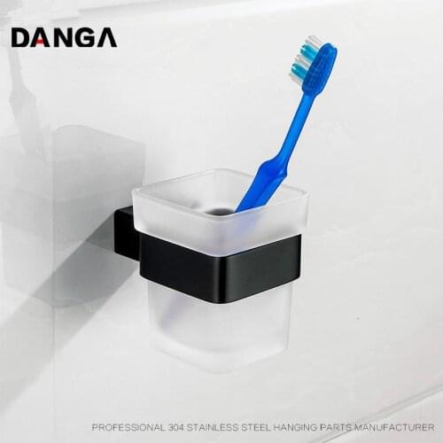 Single Cup Holder Toothbrush Cup Holder Set Toothbrush Organizer Rack Storage Holder Kitchen With Glass Cup Bathroom Accessories